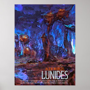 Alien Worlds - Lunides Poster