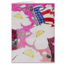 Alienated Soul: Three Flowers US Flag Pink Sky