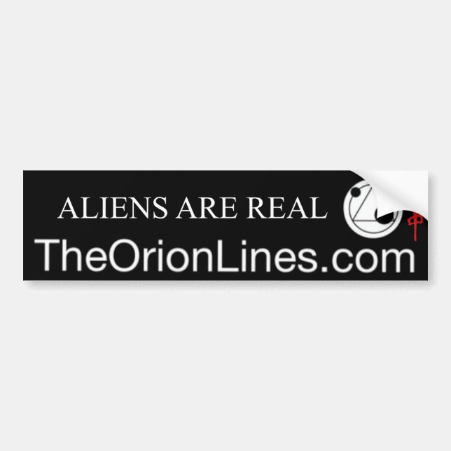 aliens are real bumper black bumper sticker (Front)