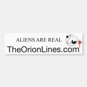 aliens are real bumper white bumper sticker