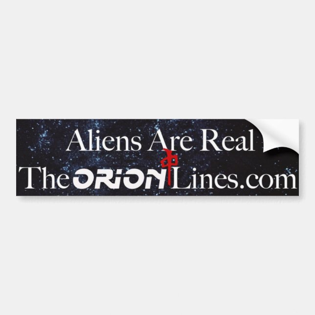 aliens are real theorionlines.com bumper sticker (Front)