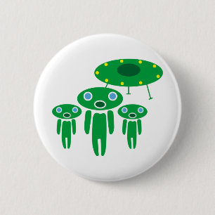 Aliens arrival 6 cm round badge