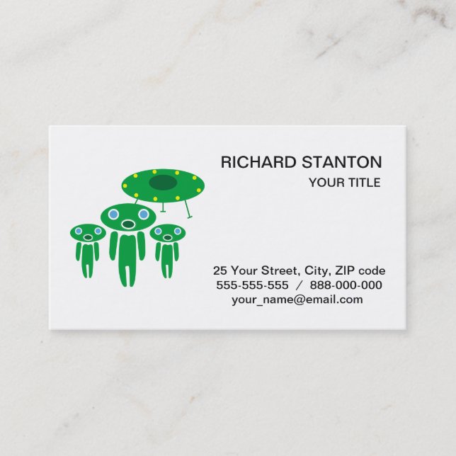 Aliens arrival business card (Front)
