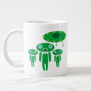 Aliens arrival large coffee mug