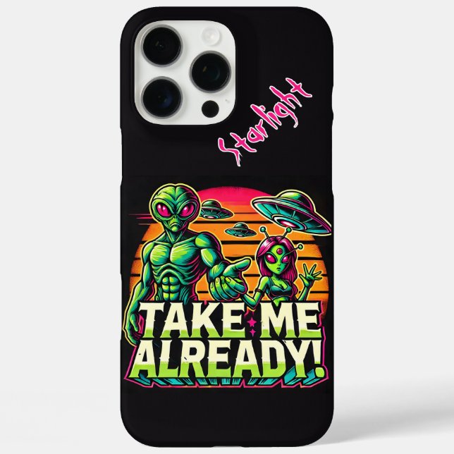 Aliens Await in Cosmic Design! Case-Mate iPhone Case (Back)