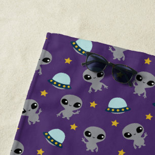 Aliens Beach Towel