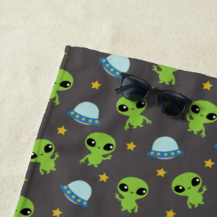 Aliens Beach Towel