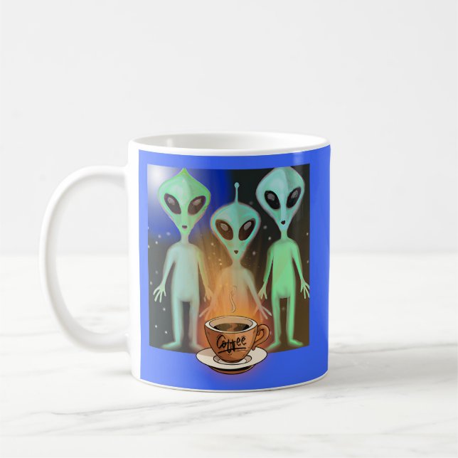 Aliens Curious about a cup of Coffee (Left)
