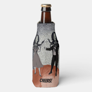 Aliens dance celebration bottle cooler