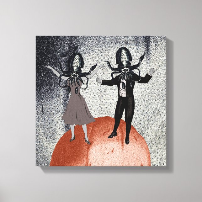 Aliens dance celebration canvas print (Front)
