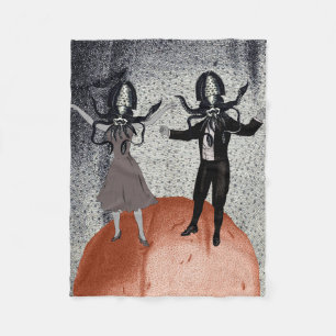 Aliens dance celebration fleece blanket