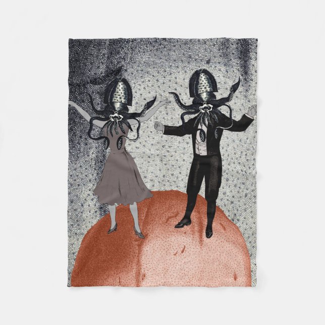 Aliens dance celebration fleece blanket (Front)
