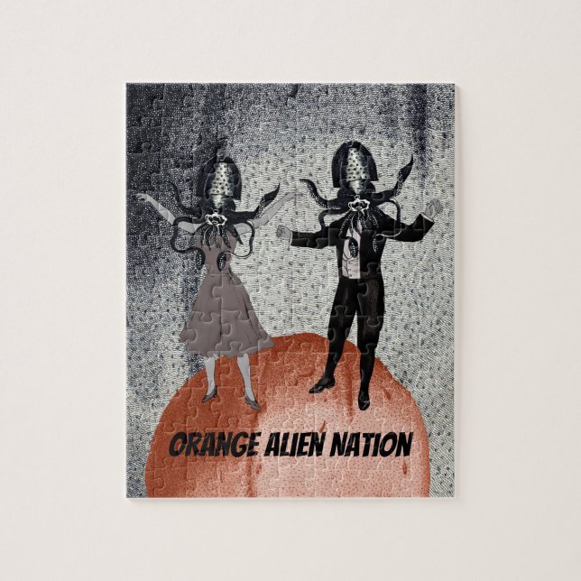 Aliens dance celebration jigsaw puzzle (Vertical)