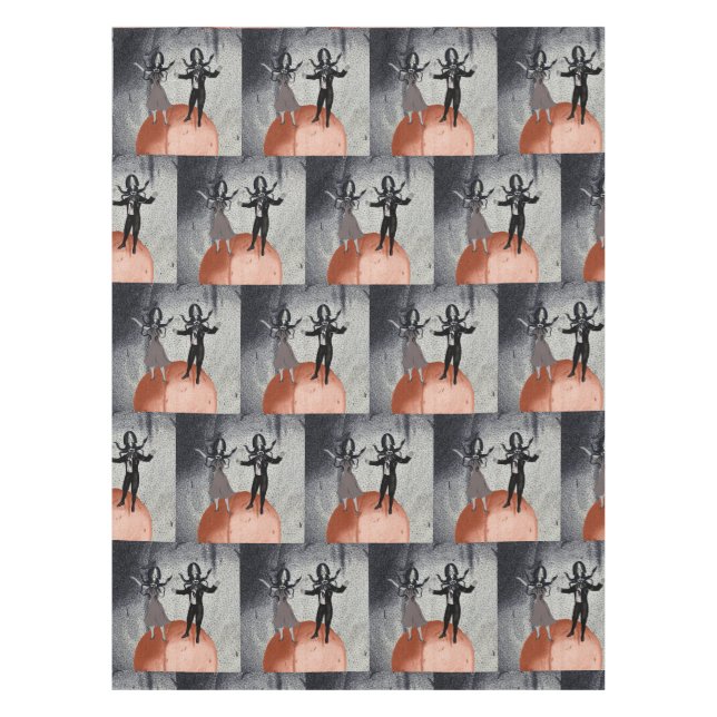 Aliens dance celebration tablecloth (Front)