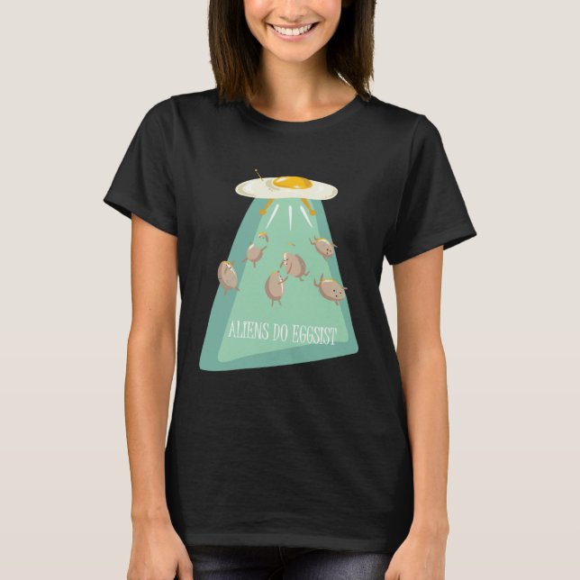 Aliens Do Eggsist  Alien Ship  Kids Boys Girls T-Shirt (Front)