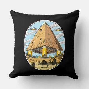 Aliens Egyptian Pyramids UFO Conspiracy Annunaki Cushion