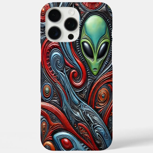 Aliens Engulfed in Cosmic Energy Case-Mate iPhone Case (Back)