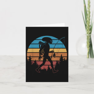 Aliens Fisherman Funny Sci-fi Fishing Ufo Card