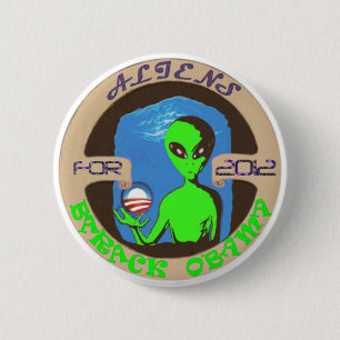 Aliens for Obama 6 Cm Round Badge