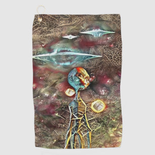 Aliens Golf Towel