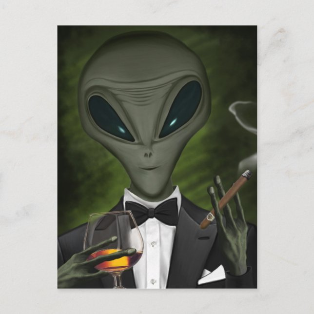 Aliens Got Class Postcard V1 (Front)