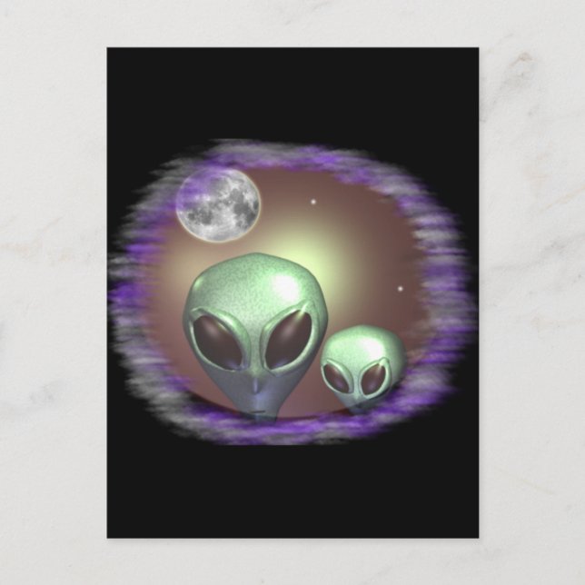 Aliens greys postcard (Front)