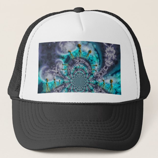 Aliens in the sky trucker hat (Front)