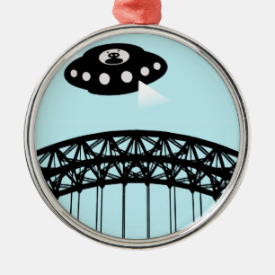 Aliens invade Newcastle Metal Tree Decoration