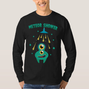 Aliens Meteor Shower Cute Extraterrestrial Scie T-Shirt