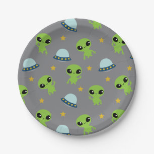 Aliens Paper Plates