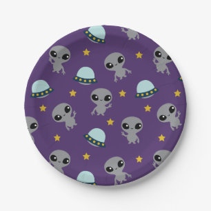 Aliens Paper Plates