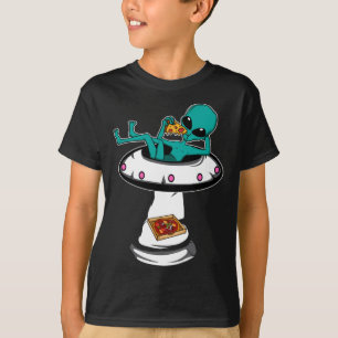 Aliens Pizza Foodie or Food Lover T-Shirt