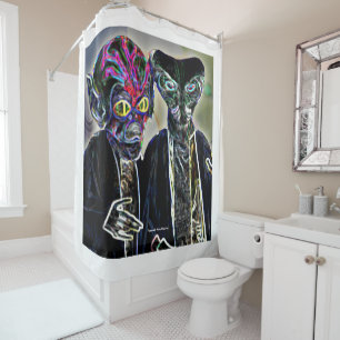 Aliens - Roswell, New Mexico Shower Curtain