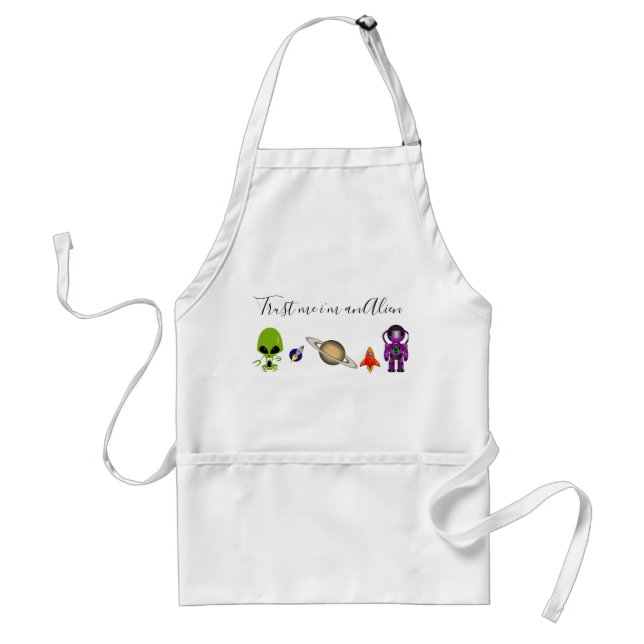 Aliens Spaceship Kitchen Apron (Front)