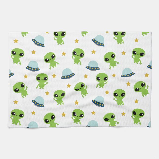 Aliens Tea Towel (Horizontal)