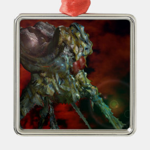 aliens, they are here metal tree decoration