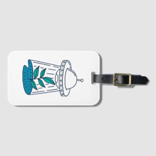 Aliens UFO Luggage Tag