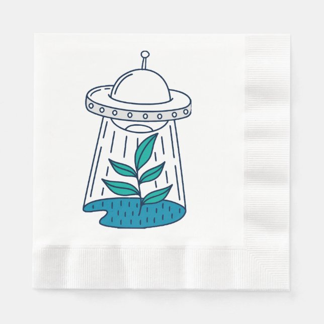 Aliens UFO Napkin (Front)
