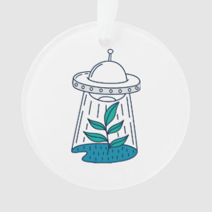 Aliens UFO Ornament