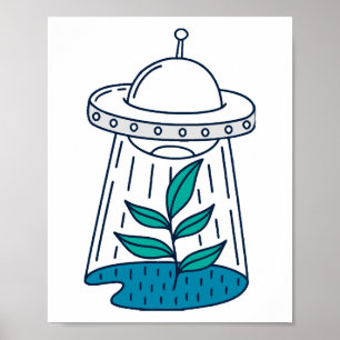 Aliens UFO Poster