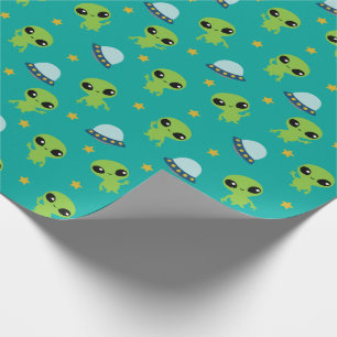 Aliens Wrapping Paper