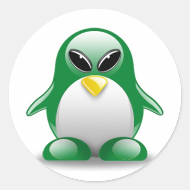 Alientux Classic Round Sticker (Front)