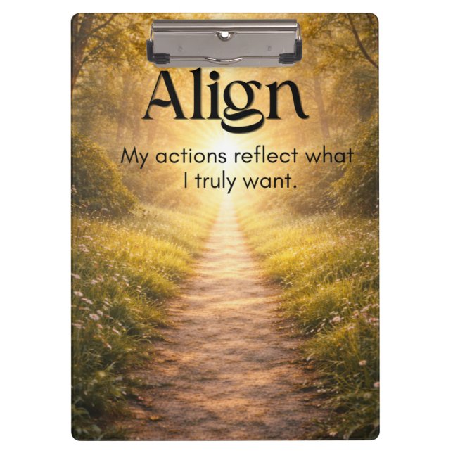 Align Motivational for Office & School  Clipboard (Front)