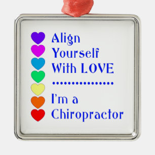 Align Yourself With Love - I'm a Chiropractor! Metal Tree Decoration