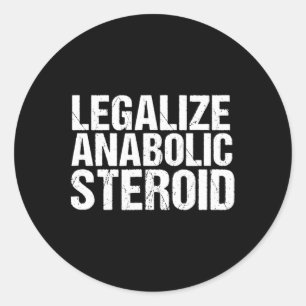 Alignate Anabolic Steroids - Gym Bodybuilding Classic Round Sticker