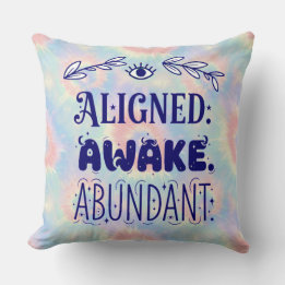 Aligned Awake  Abundant Esoteric Throw Pillow