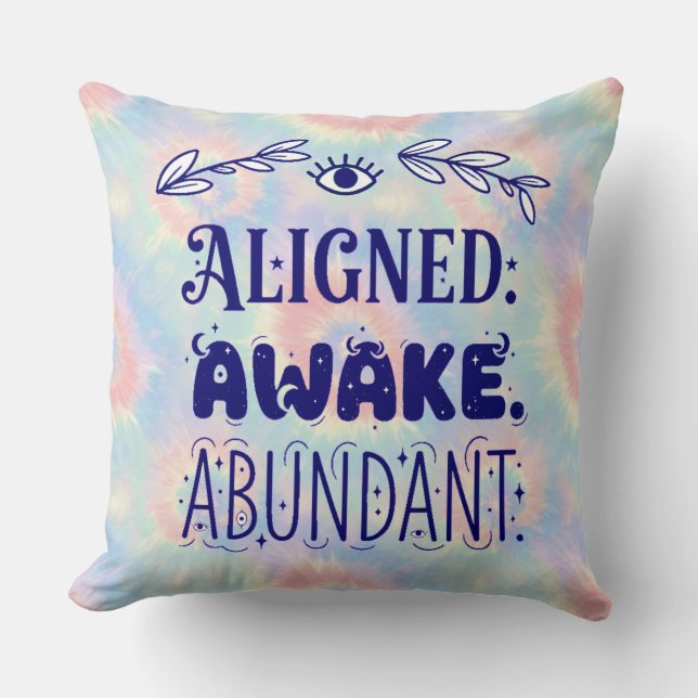 Aligned Awake  Abundant Esoteric Throw Pillow (Front)