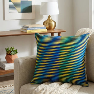 Aligned Energy Abstract Lines Throw Pillow