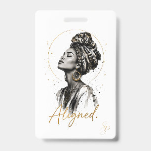 Aligned. Special Edition Badge Boho Art ID Badge