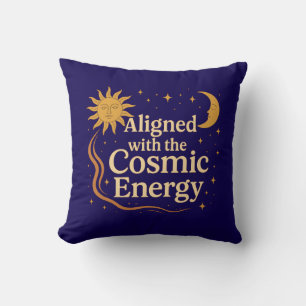 Aligned with the Cosmic Energy Boho Celestial Cushion